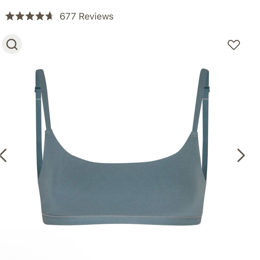 NWT Skims Cotton Jersey Scoop Bralette, size large